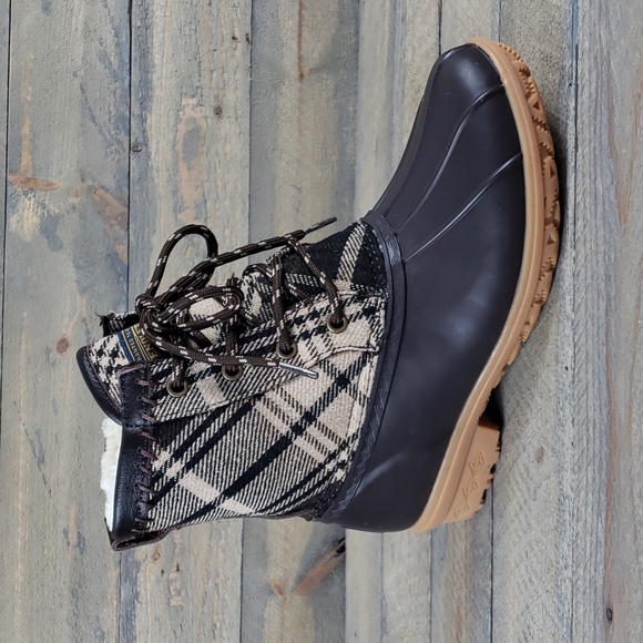 Pendleton Heritage Print Waterproof Duck Boots Brown/ Brown Plaid - Picture 2 of 11